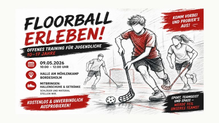 Floorball – Offenes Training für 10-17 Jährige